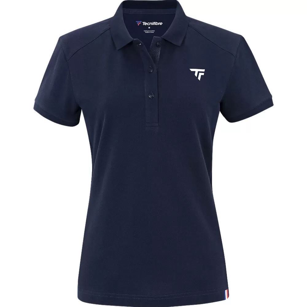 T-Shirts & Polos>Tecnifibre POLO PIQUÉ FEMME MARINE