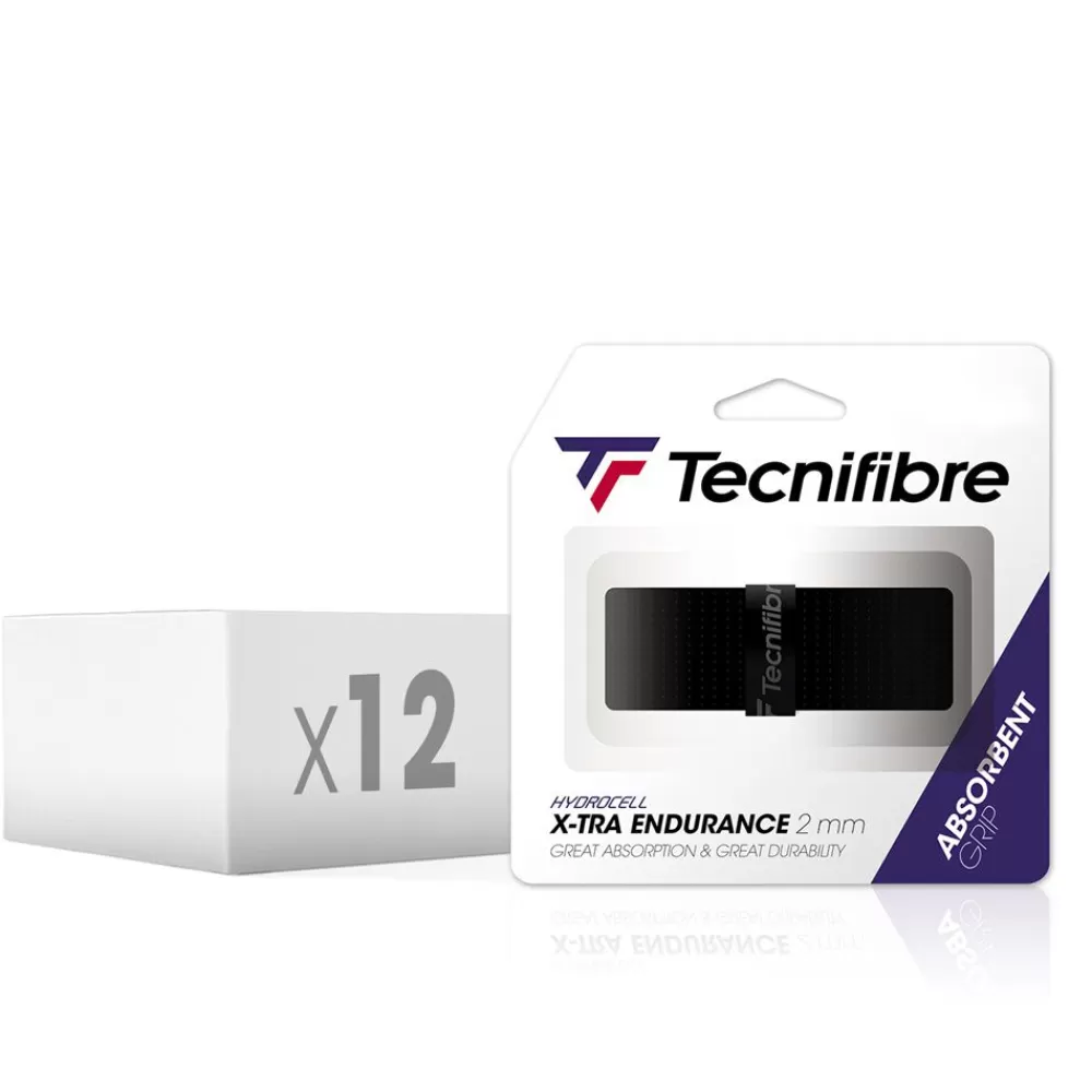 Grips>Tecnifibre X-TRA ENDURANCE NOIR (boîte de 12 packs d'1 grip)